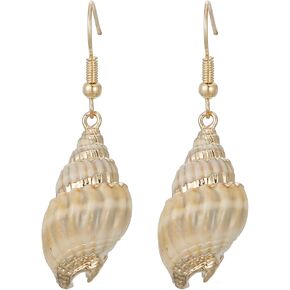 lureme Beach Jewelry Casual Seashell Conch Drop Dangle Earrings for Women and Girls (er006199)