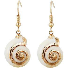 أقراط متدلية من Lureme Beach Jewelry كاجوال على شكل صدفة صدف للنساء والفتيات (er006199)