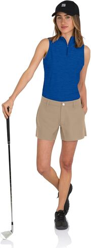 Three Sixty Six Golf Shorts for Women - Breathable Quick Dry Material Active Shorts in Kuwait