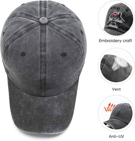 LOKIDVE Home Girl Baseball Cap Washed Cotton Distressed Realtor Hat for Real Estate Agent in Kuwait