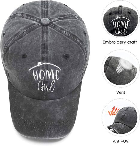 LOKIDVE Home Girl Baseball Cap Washed Cotton Distressed Realtor Hat for Real Estate Agent in Kuwait