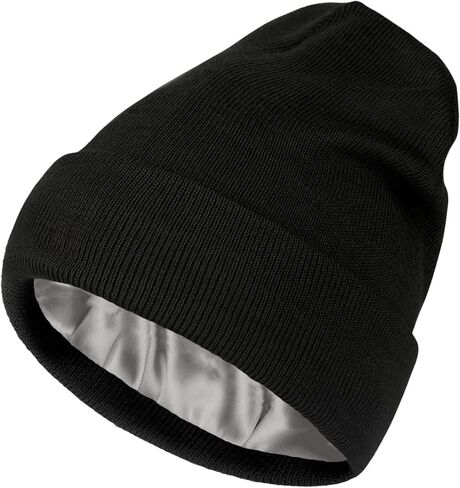 Lycycse الساتان اصطف قبعة صغيرة المرأة بيني لفصل الشتاء مع بطانة الحرير الساتان مكبل المرأة قبعة الشتاء قبعة الجمجمة in Kuwait