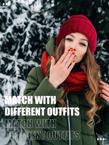 8 Pieces Winter Warm Knitted Sets Knit Hat Touch Screen Gloves Knitted Scarf and Winter Earmuffs for Men or Women in Saudi Arabia