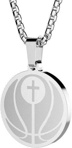 Phoenix Angela Sports Pendant Necklace Baseball Football Soccer Basketball Volleyball Team Coach Gift Inspirational Pendant for Boys Girls in Kuwait