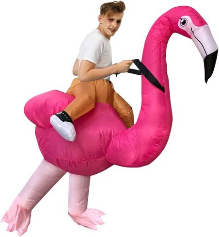 زي أروكيبوي للكبار فلامنغو قابل للنفخ، زي حيوانات مضحك للنساء، أزياء الهالوين التنكرية لحفلات عيد الميلاد in Kuwait