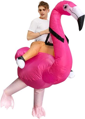 زي أروكيبوي للكبار فلامنغو قابل للنفخ، زي حيوانات مضحك للنساء، أزياء الهالوين التنكرية لحفلات عيد الميلاد in Kuwait