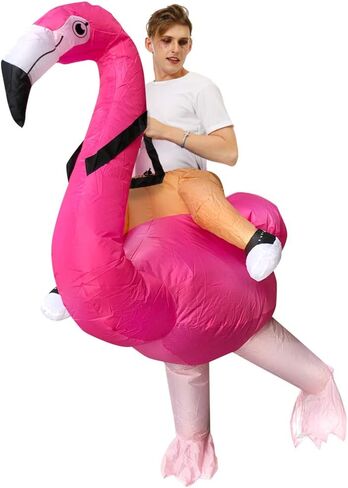 زي أروكيبوي للكبار فلامنغو قابل للنفخ، زي حيوانات مضحك للنساء، أزياء الهالوين التنكرية لحفلات عيد الميلاد in Kuwait