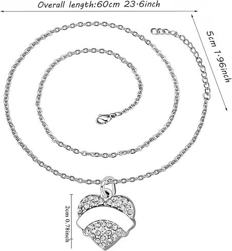 مجموعة قلادة الأخت الكريستالية من لاوهونمين، أخت صغيرة صغيرة في المنتصف للنساء والبنات، 9 أنماط و3 ألوان in Kuwait