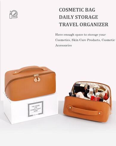 sharks shock Travel Makeup Bag, Cosmetic Bag for Purse,Multifunctional Storage Cosmetic Bags for Women Girls Zipper Pouch Makeup Organizer Waterproof (Vibrant orange) in Saudi Arabia