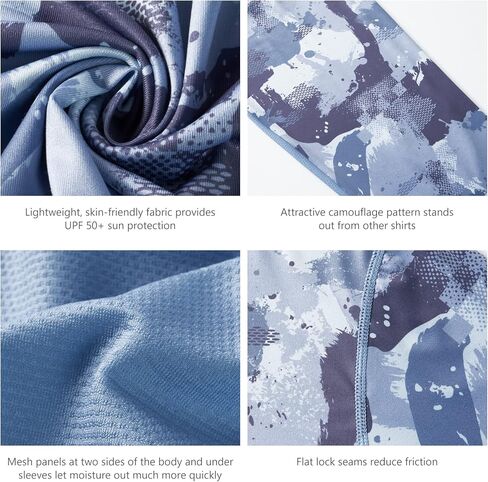 BASSDASH Men’s UPF 50+ Fishing Hiking Camo Hoodie Shirt with Face Mask Lightweight Neck Gaiter Long Sleeve in Kuwait