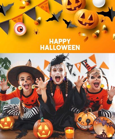 Honsny 9-16 زوجًا من أقراط الهالوين للنساء قطرة الماء من جلد اليقطين العنكبوت أقراط خفيفة الوزن مخصصة مضيئة من الجلد الصناعي in Kuwait