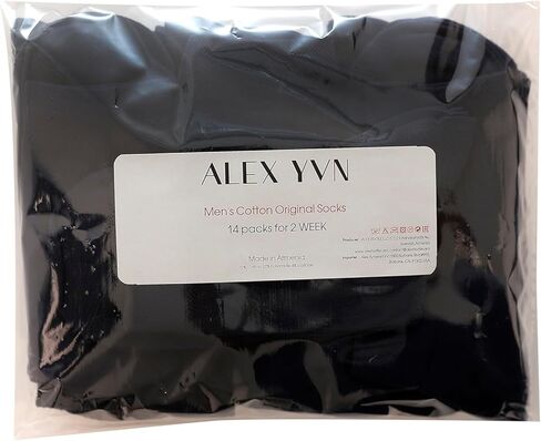جوارب ALEX YVN قطنية أصلية للرجال، 14 قطعة in Kuwait