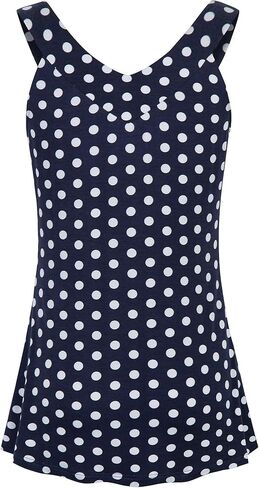 Ninedaily Women Comfy Sleeveless Tunic Top Pleated V Neck Tanks Vest Summer in Kuwait