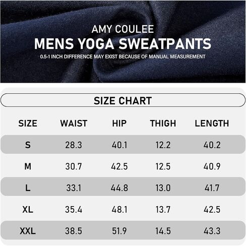 سراويل يوجا قطنية للرجال من AMY COULEE، سراويل رياضية خفيفة الوزن للجري والتمارين الرياضية، سراويل مفتوحة من الأسفل مع جيوب in Kuwait