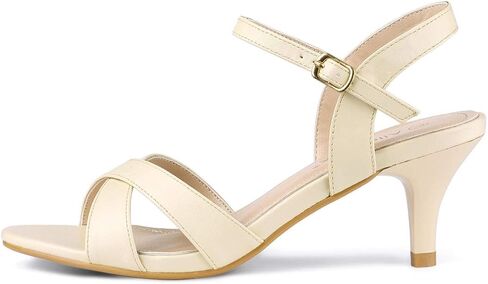 Allegra K Women's Cross Straps Kitten Heel Sandals in Kuwait