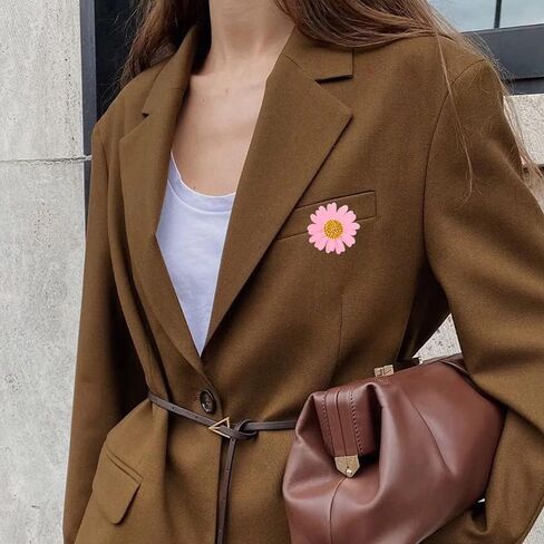 Cute Daisy Flower Brooch Pins, Plant Sunflower Suit Lapel Pin,Yellow White Sun Flower Dress Neckline Pin for Women Girls Men Gifts in Kuwait