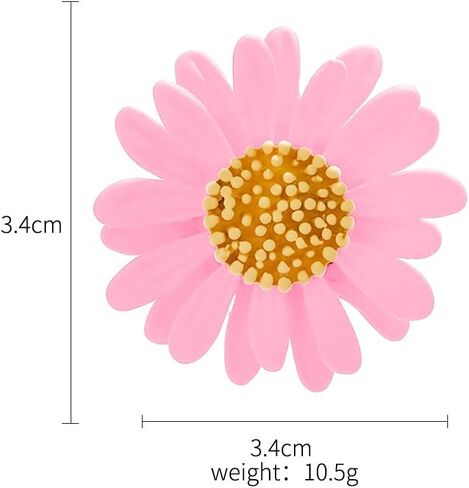 Cute Daisy Flower Brooch Pins, Plant Sunflower Suit Lapel Pin,Yellow White Sun Flower Dress Neckline Pin for Women Girls Men Gifts in Kuwait