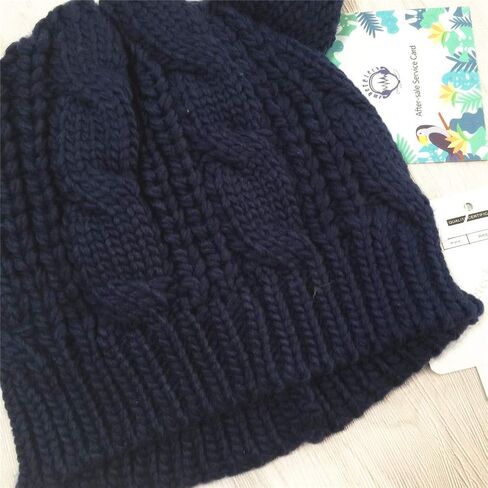 Amberetech Cute Woollike Knitted CAT Kitty Ears Women Lady Girl Headgear Crochet Hats (deep Blue) in Kuwait