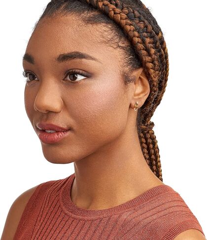 MORGAN & PAIGE Healing Crystal Quartz Stud Earrings for Women - 18K Yellow Gold Plated Sterling Silver Chakra Point for Teens, Hexagonal Points Stone in Kuwait