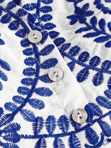 قمصان علوية صيفية بدون أكمام بفتحة رقبة على شكل V عميقة ومطرزة بالزهور للنساء من SOLY HUX Y2K in Kuwait