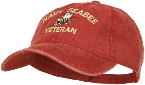 e4Hats.com قبعة مغسولة مطرزة عسكرية تابعة للبحرية الأمريكية Seabee in Saudi Arabia