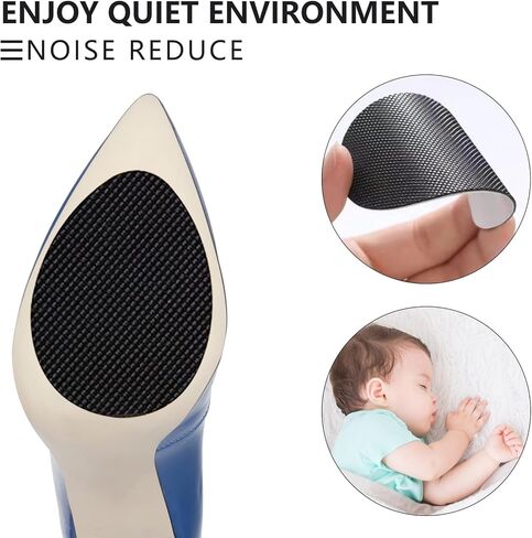 وسائد أحذية مضادة للانزلاق، 24 قطعة من المقابض المضادة للانزلاق لأحذية الكعب، وسائد أحذية مطاطية سوداء لاصقة، واقيات للكعب من أجل الأحذية على الجزء السفلي للنساء، أسود، 12 زوج (عبوة من 1) in Kuwait