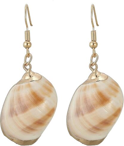 أقراط متدلية من Lureme Beach Jewelry كاجوال على شكل صدفة صدف للنساء والفتيات (er006199) in Kuwait
