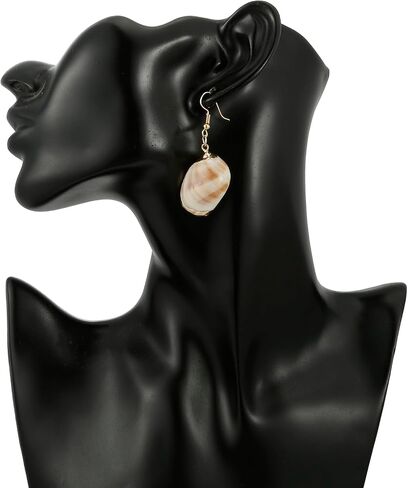 أقراط متدلية من Lureme Beach Jewelry كاجوال على شكل صدفة صدف للنساء والفتيات (er006199) in Kuwait