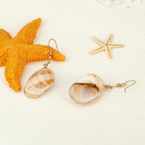 أقراط متدلية من Lureme Beach Jewelry كاجوال على شكل صدفة صدف للنساء والفتيات (er006199) in Kuwait