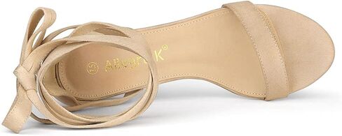 Allegra K Women's Open Toe Block Heel Lace Up Heels Heel Sandals in Kuwait