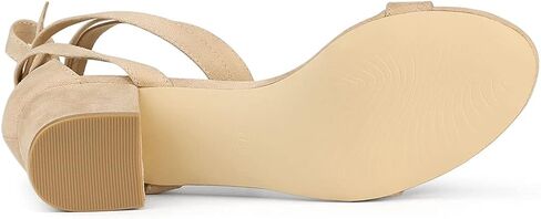 Allegra K Women's Open Toe Block Heel Lace Up Heels Heel Sandals in Kuwait