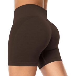HIGORUN Intensify Athletic Shorts for Women Seamless Scrunch Workout Shorts High Waisted Active Gym Yoga Shorts in Saudi Arabia