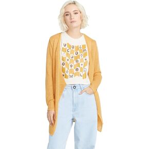 Volcom Women's Regular Go Wrap Open Front Cardigan Sweater (Regular & Plus Size)