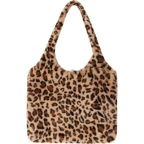 Women Girls Cute Bear Plush Shoulder Bag Large Tote Handbag Purse Faux Fur Shopping Dating Bag in Kuwait