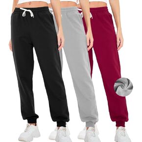 TUVEKE المرأة الصوف الركض Sweatpants صالة المرأة عالية الخصر السراويل الترنك مع جيوب الرباط الضلع Cinch القاع in Kuwait