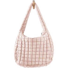 Laynos Womens Lightweight Quilted Carryall Gym Bag Soft Puffer Tote Bag Big Capacity Hobo Purse Beach Handbag in Saudi Arabia