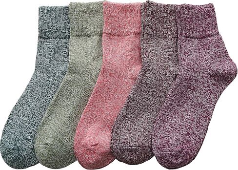 5 Pairs Women Winter Socks, Cotton Soft Breathable Wool Socks for Men or Women, Size 9-11 in Kuwait