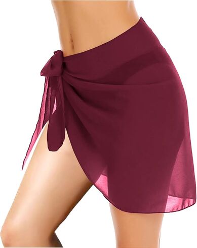 تنورة نسائية من Dressever Sarong Coverups Beach Sheer بيكيني شيفون لتغطية تنورة ملفوفة لملابس السباحة in Kuwait