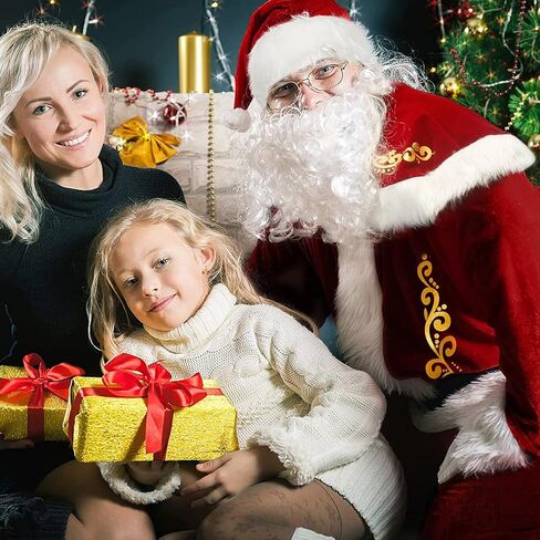 Santa Claus Costume for Men Santa Suit Adults Deluxe Santa Costume Christmas Santa Outfit in Kuwait