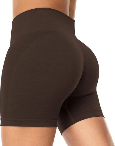 HIGORUN Intensify Athletic Shorts for Women Seamless Scrunch Workout Shorts High Waisted Active Gym Yoga Shorts in Saudi Arabia