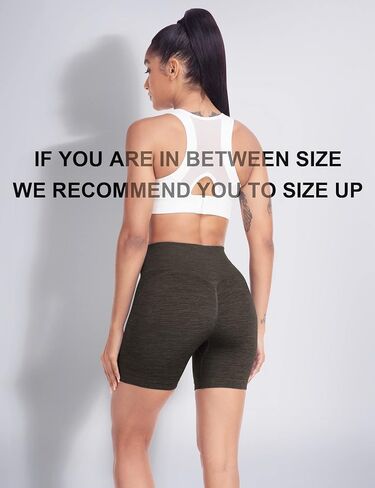 HIGORUN Intensify Athletic Shorts for Women Seamless Scrunch Workout Shorts High Waisted Active Gym Yoga Shorts in Saudi Arabia