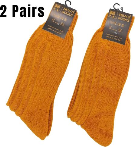Monk Socks, Two Pairs, Crew Socks, Thick and Soft, Winter Warm, Offering Dedicated to Buddhist Monks Priest Novice Abbot Thai Thailand Laos in Saudi Arabia