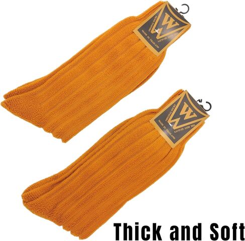 Monk Socks, Two Pairs, Crew Socks, Thick and Soft, Winter Warm, Offering Dedicated to Buddhist Monks Priest Novice Abbot Thai Thailand Laos in Saudi Arabia