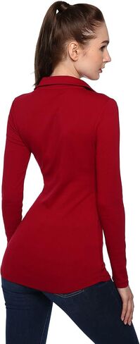 AmélieBoutik Women Quarter Zip Pocket Curve Hem Tunic Top in Kuwait