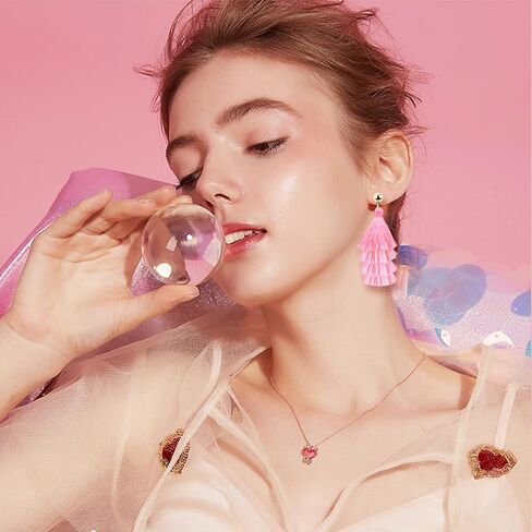 LOYALLOOK 4Pairs Tassel Earrings For Women Fan Shape Tassel Earrings Long Thread Tassel Earrings Bohemian Fringe Drop Handmade Earrings in Kuwait