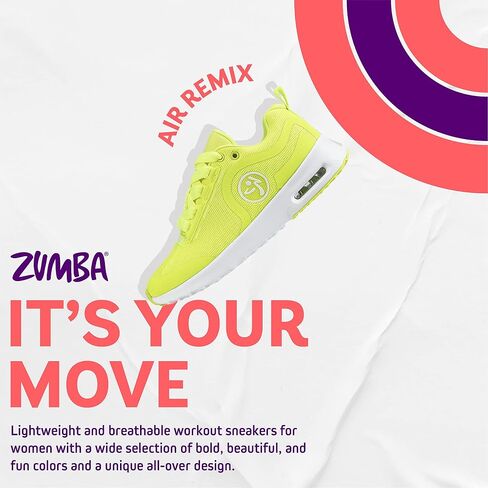ZUMBA Women's Air Remix Sneakers, Low-Top Dance Sneakers in Saudi Arabia
