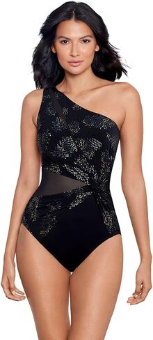 ملابس السباحة النسائية Miraclesuit Network News Minx Underwire ملابس سباحة بكتف واحد وقطعة واحدة in Kuwait