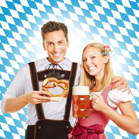 Newcotte Set of 4 German Bavarian Oktoberfest Costume Set for Men Adult Costume for Dress Party and Beer Festival in Saudi Arabia