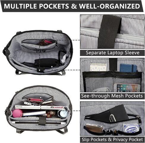 VASCHY Laptop Tote Bag for Women, Large 15.6inch Computer Teacher Bag Purse Briefcase for Travel,Work,Business,Office in Kuwait