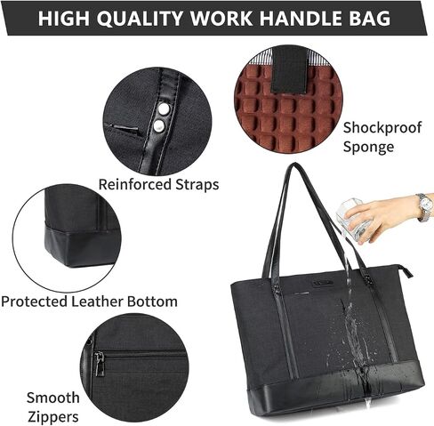 VASCHY Laptop Tote Bag for Women, Large 15.6inch Computer Teacher Bag Purse Briefcase for Travel,Work,Business,Office in Kuwait